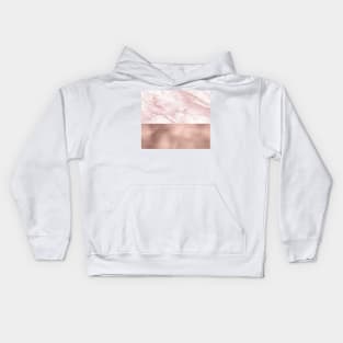 Luxe rose gold marble duo Kids Hoodie